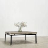 Brutalist square coffee table by Paul Kingma