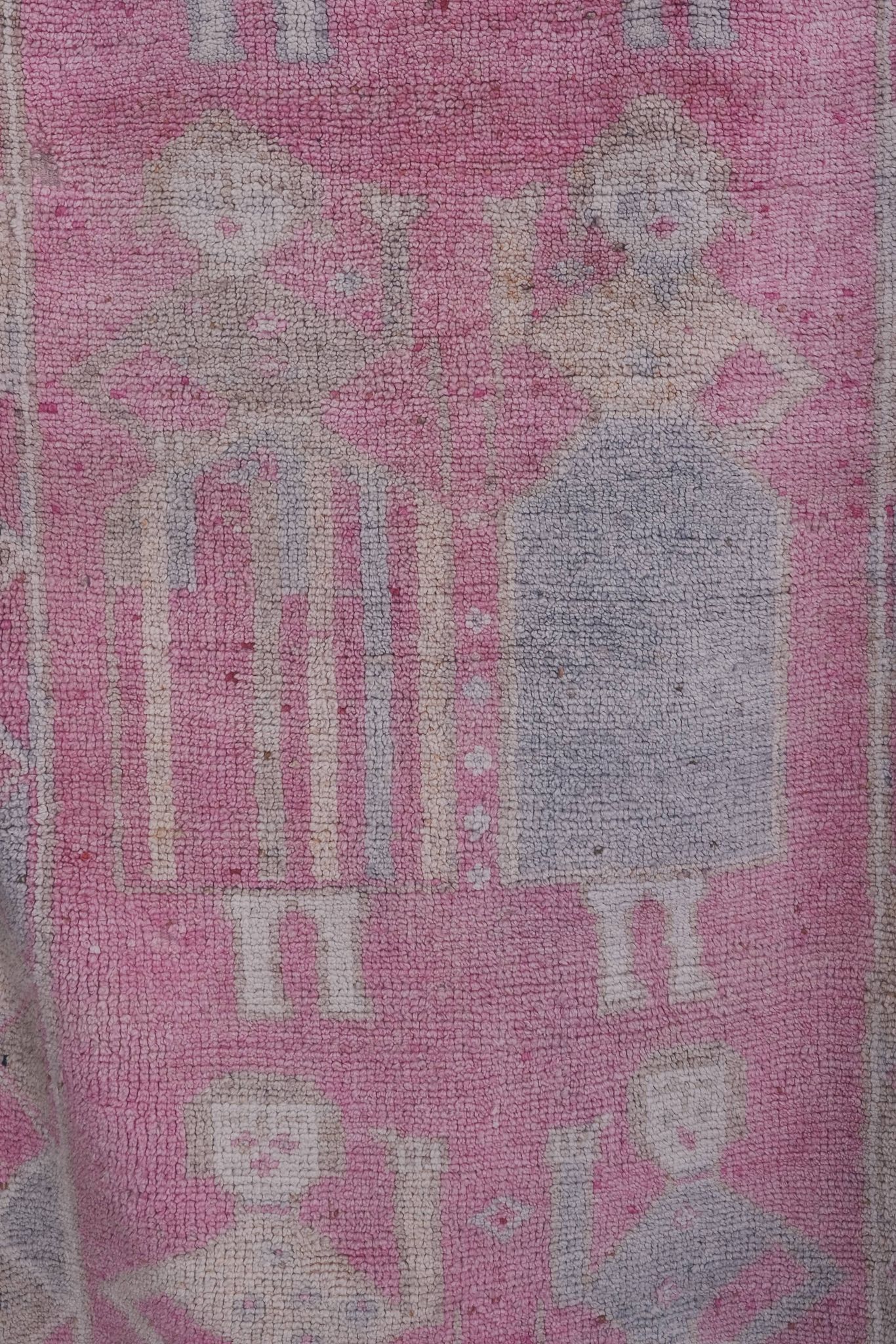 Vintage Turkish rug from Oushak, hand-woven 98x310 cm