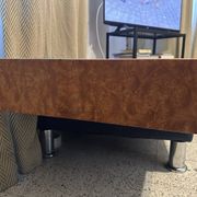 Table basse rectangulaire en loupe d'orme