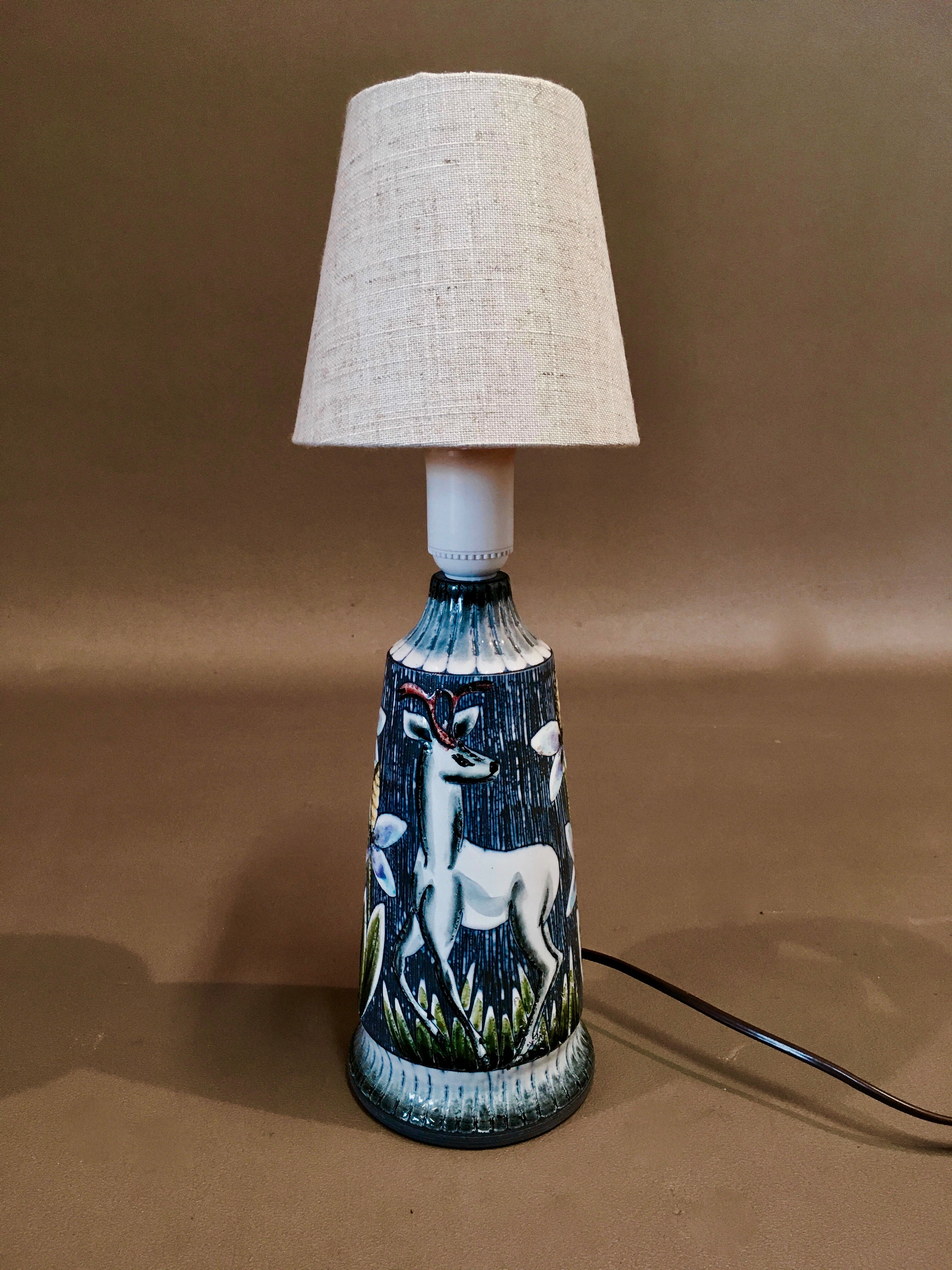 Scandinavian ceramic lamp 1960
