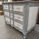 Old patinated curved chest of drawers with 3 drawers