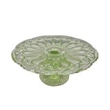 Assiette à gâteau vintage en uranium, années 1940