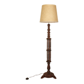 Vintage turned wooden floor lamp