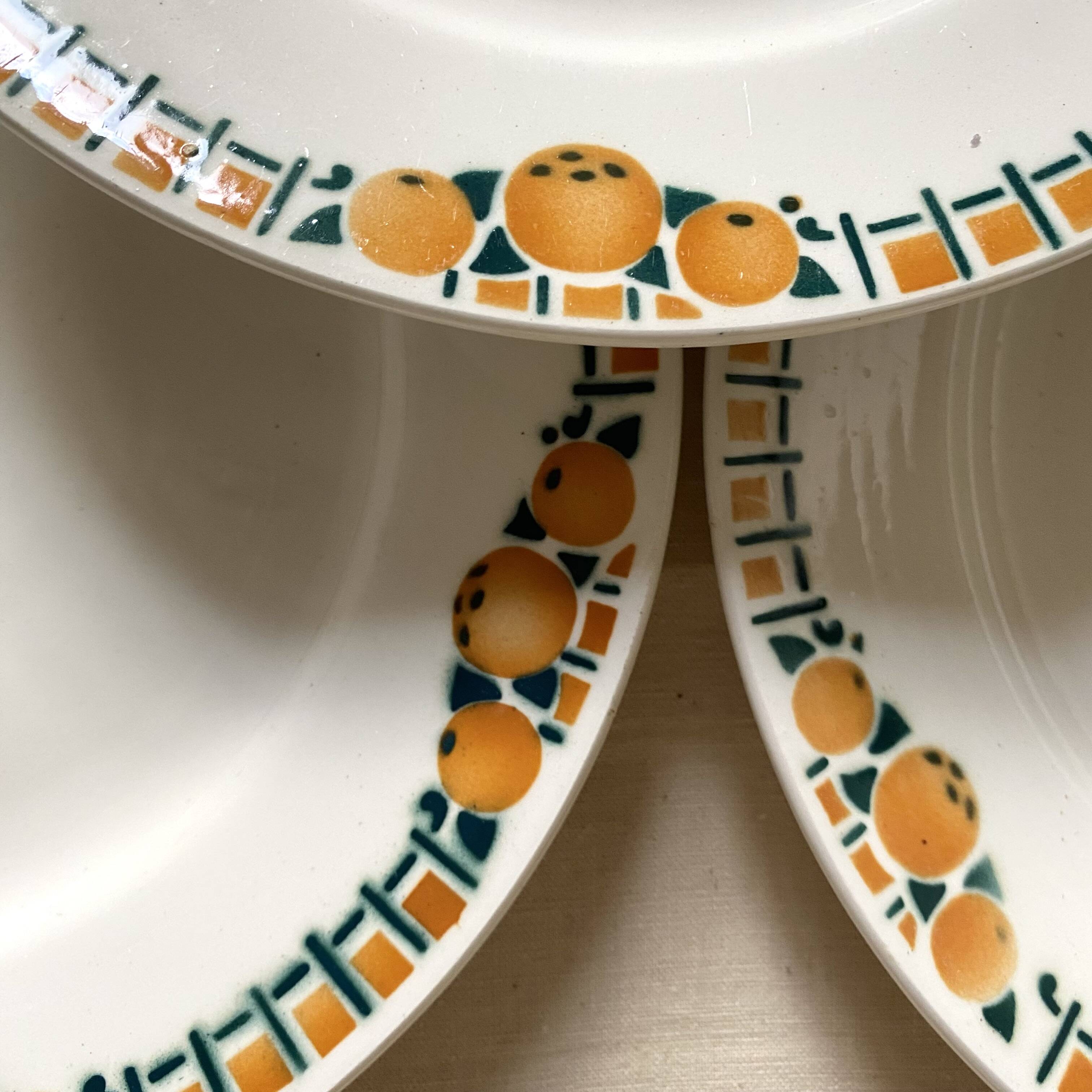 Céranord St Amand dinner plates from the 40s and 50s
