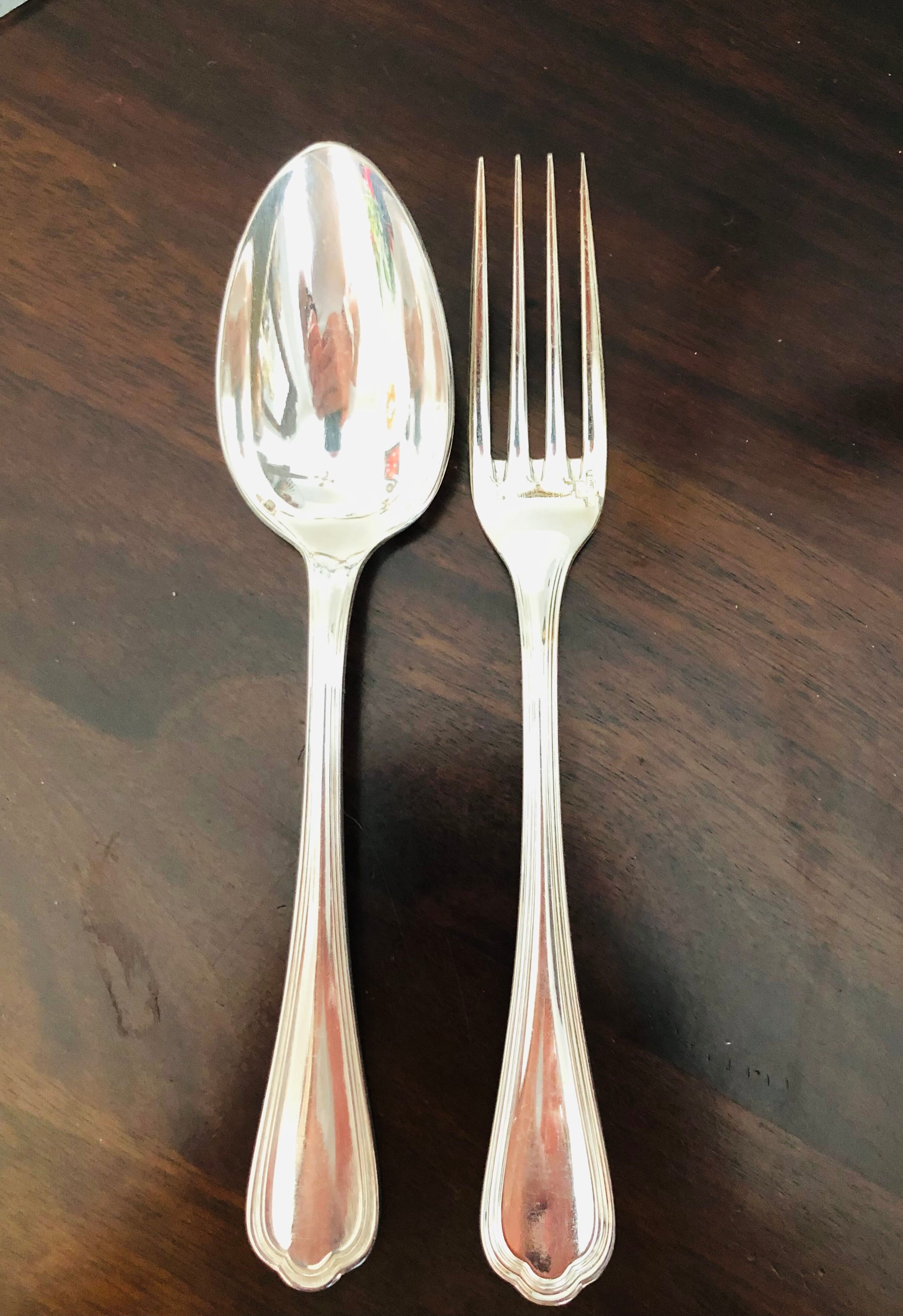 Housewife in silver metal Christofle 38 pieces