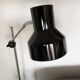 Lampadaire de lecture vintage rétro, noir, acier, Suède, années 1960