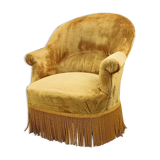 Velvet toad armchair