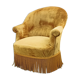 Fauteuil crapaud velours