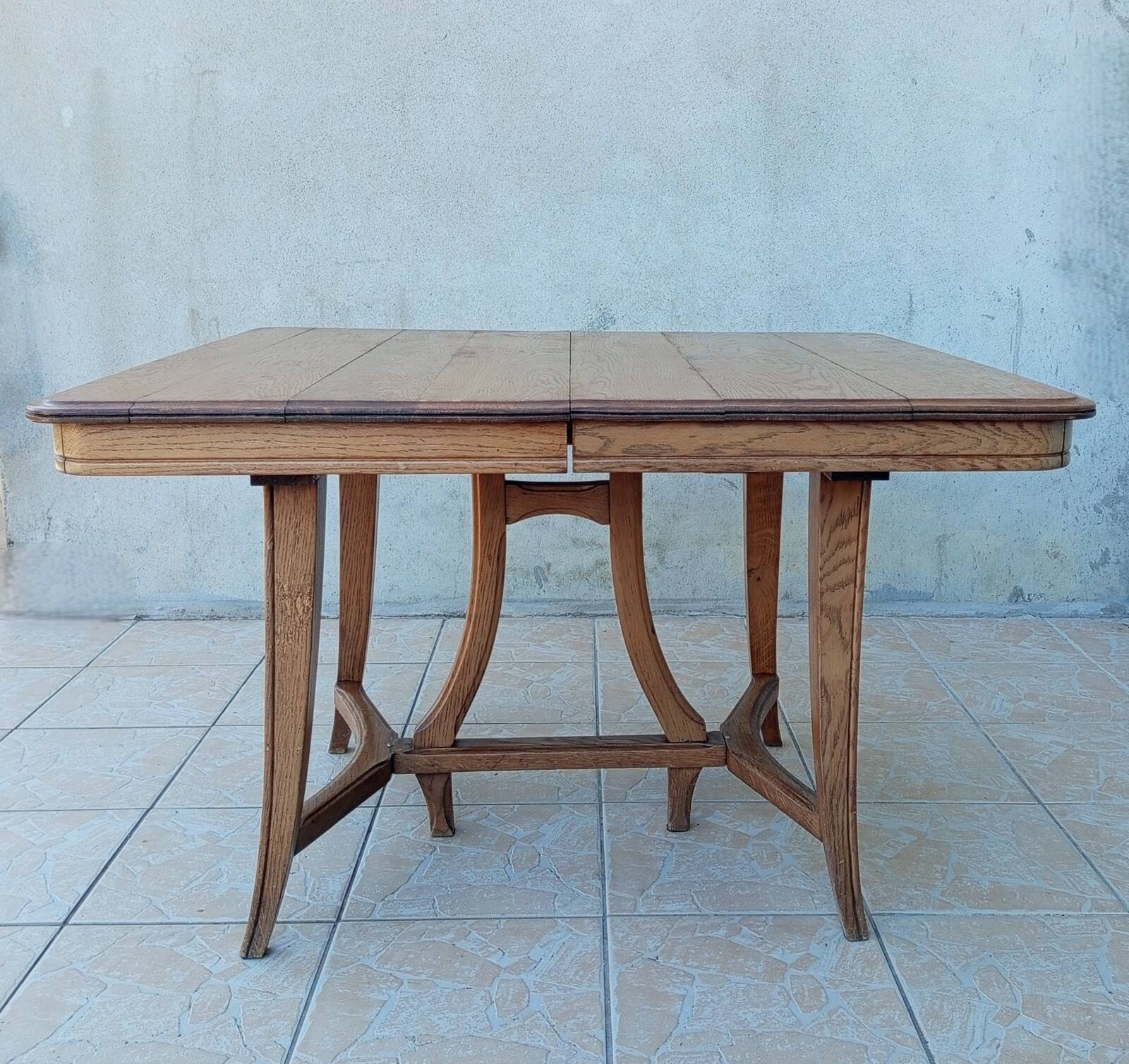 Vintage style Art Nouveau oak table