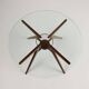 Vintage coffee table in beech and glass Argentina 1950s