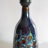 Mid-century modern pottery table lamp with candy glazing from Söholm, Denmark, 1960s