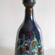 Mid-century modern pottery table lamp with candy glazing from Söholm, Denmark, 1960s