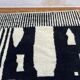 Moroccan black rug 200cm x 100cm