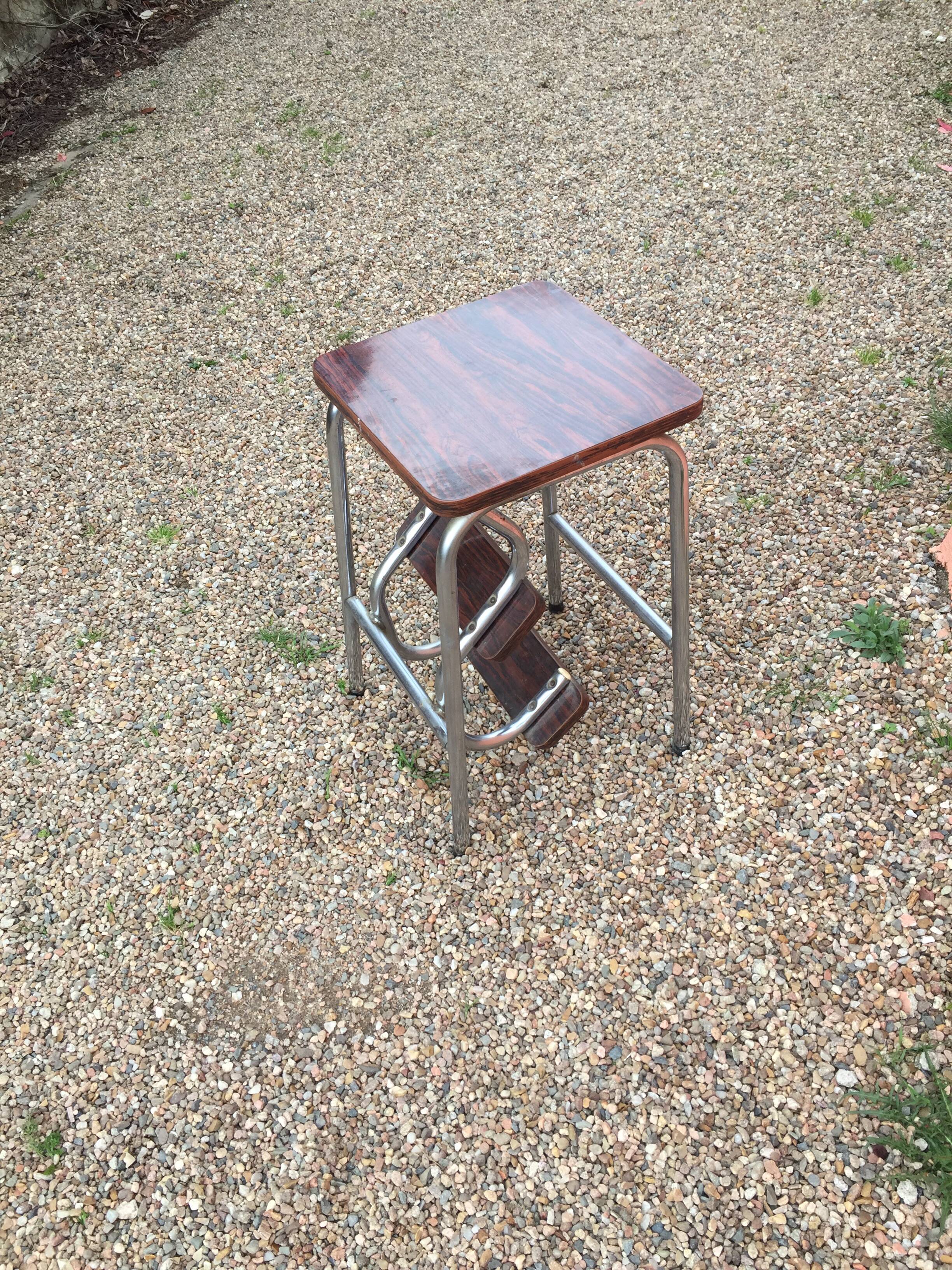 Stool stool 3 market in vintage formica