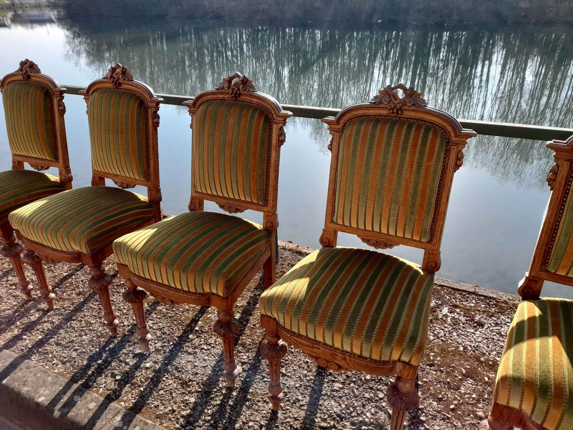 Series of 12 chairs style Henri II Napoleon III