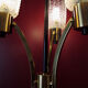 Arlus lamp in brass, satin lacquer metal and engraved glassware 1950