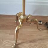 Lampadaire tripode laiton - 3 feux Style baroque - 1960