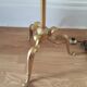 Lampadaire tripode laiton - 3 feux Style baroque - 1960