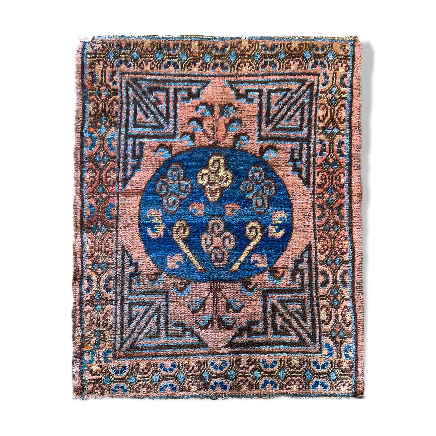 Handwoven Antique Persian Kohtan Rug 74x94cm