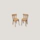 Paire de chaises bistrot Baumann patine vintage