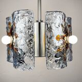 Mid-century Murano glass chandelier attributed to Toni Zuccheri for Mazzega, Italy, 1970s.