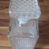 Faceted glass whisky carafe