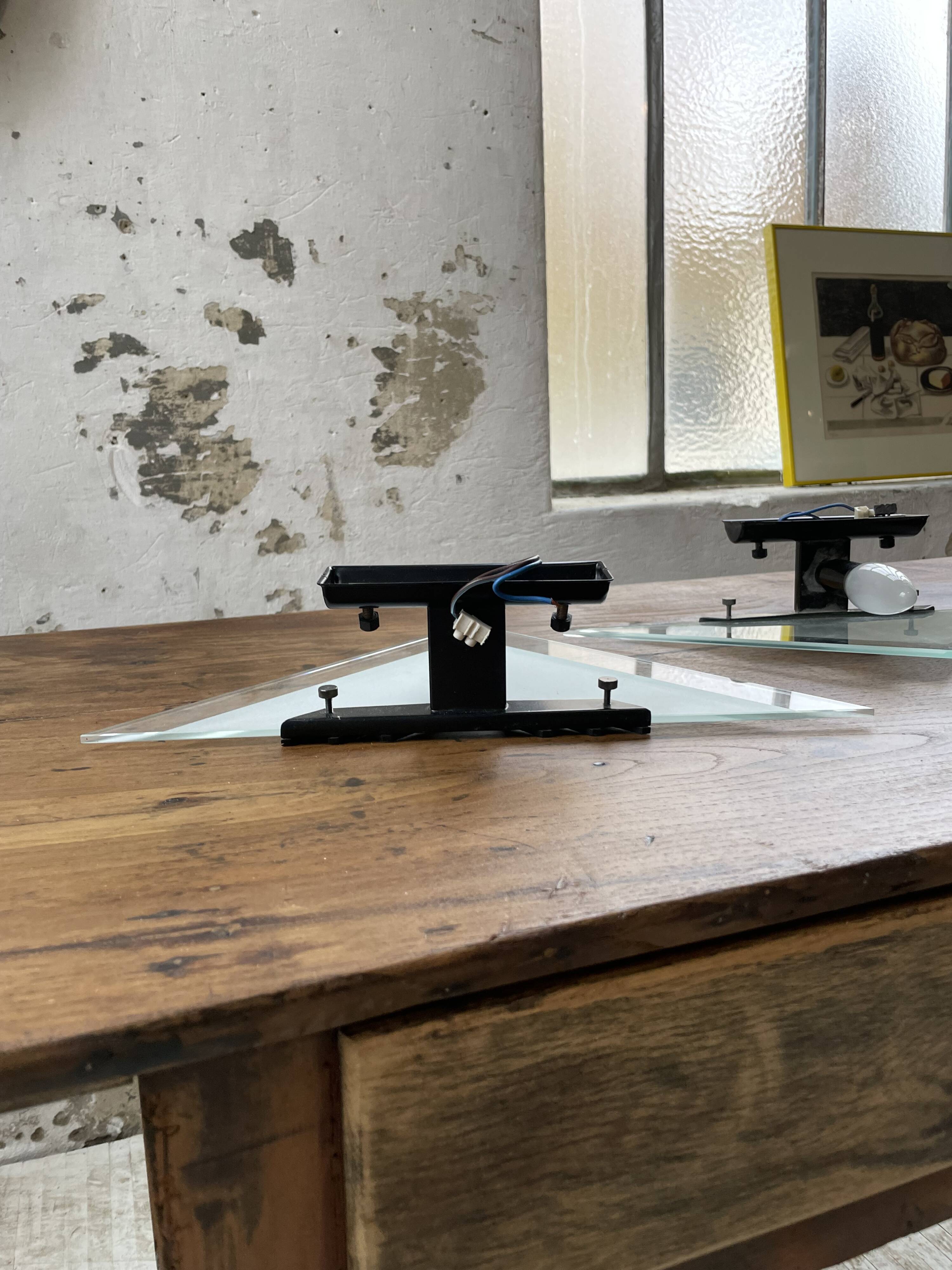 Pair of 80s wall lights