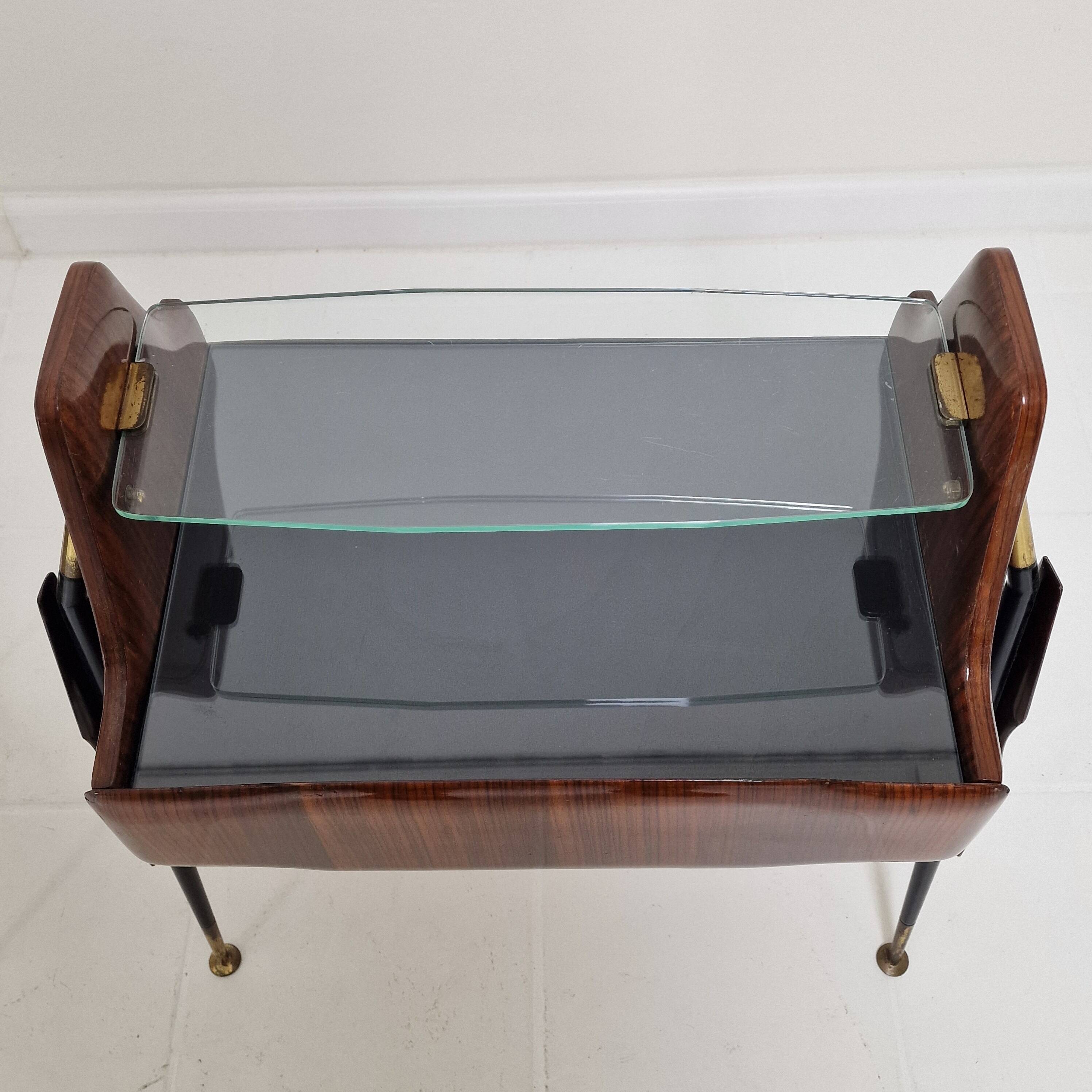 Ico Parisi Style Bedside Tables or Nightstands, Italy 1950's