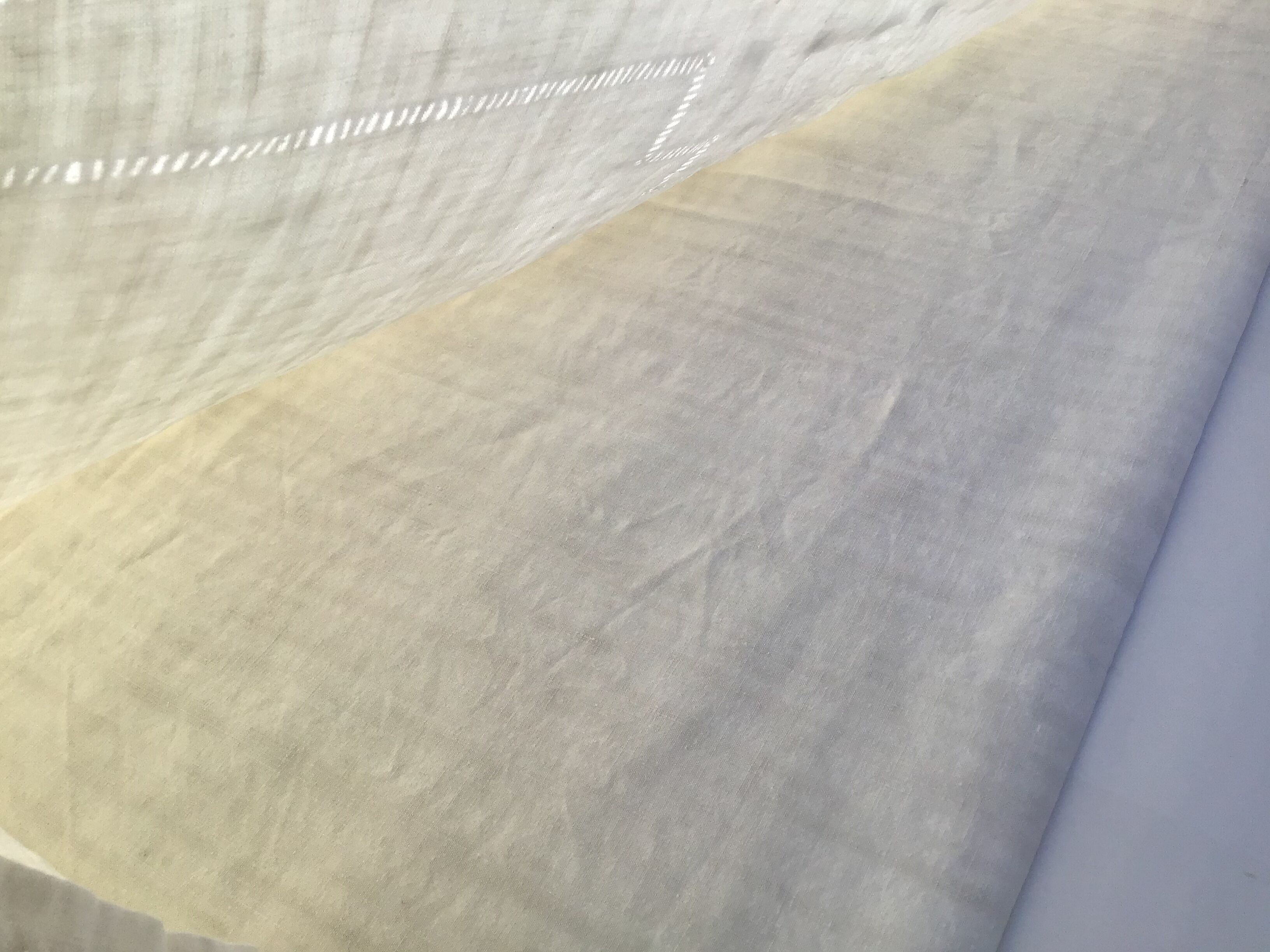 Linen sheet MLD lozenges and double day scale