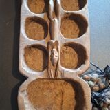 Genuine traditional Awalé made of carved solid wood.