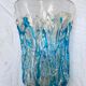 Vase bleu et transparent Costantini années 80 Murano