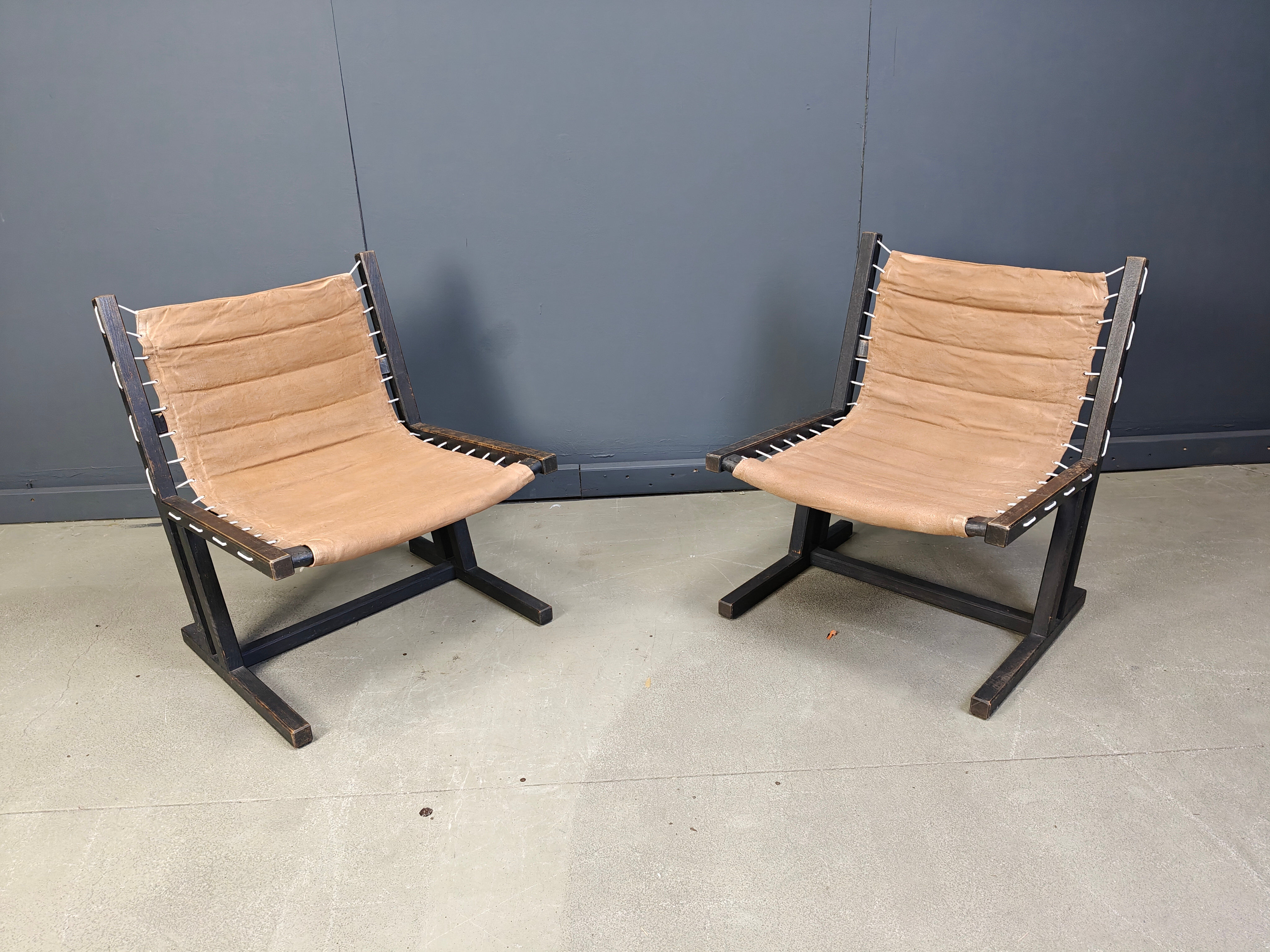 Pair of safari chairs by Casala, 1970s