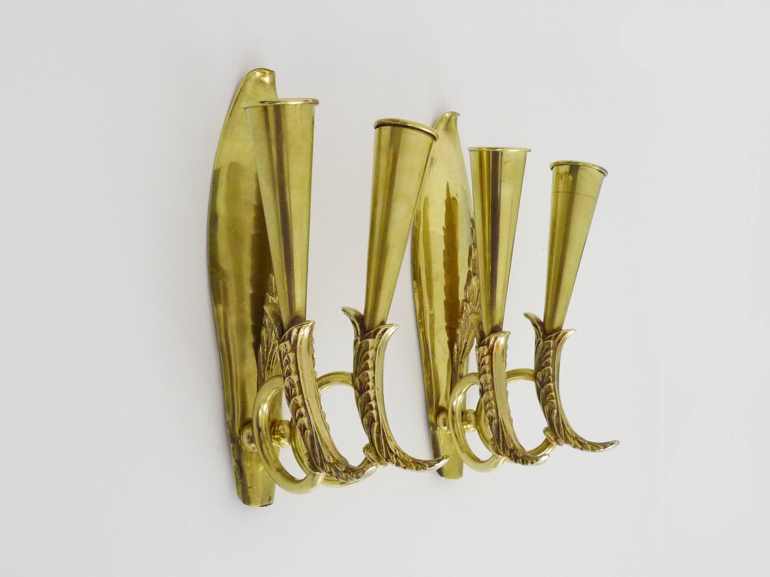 Pair of wall lights, Italy 1950s