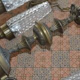 Empire/Art Deco style chandelier with three globes