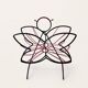 Butterfly magazine rack in metal wire, 1950s-60s