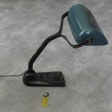 Desktop lamp with green enamel lampshade Switche