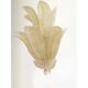 Gold “Graniglia” Leaf Murano Glass Wall Sconces in Venetian Style - a Pair