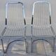 Set of 2 chrome metal chairs, Italian style from the 1970s.
