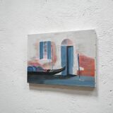 Painting painting on canvas