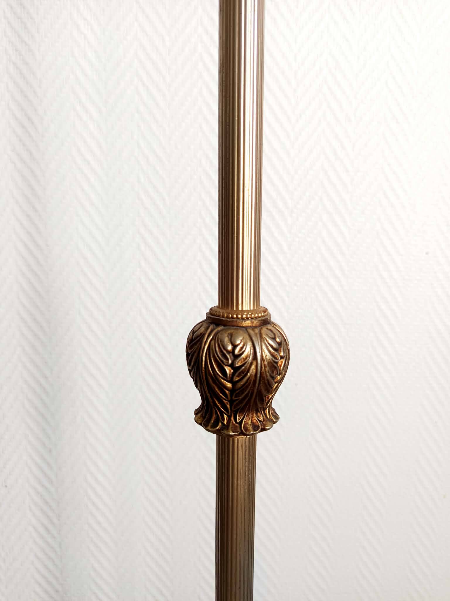 Tripod floor lamp brass circa 1950