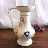 Carafe, gargoulette and candlestick artisanal pottery by Angèle de Poët-Laval