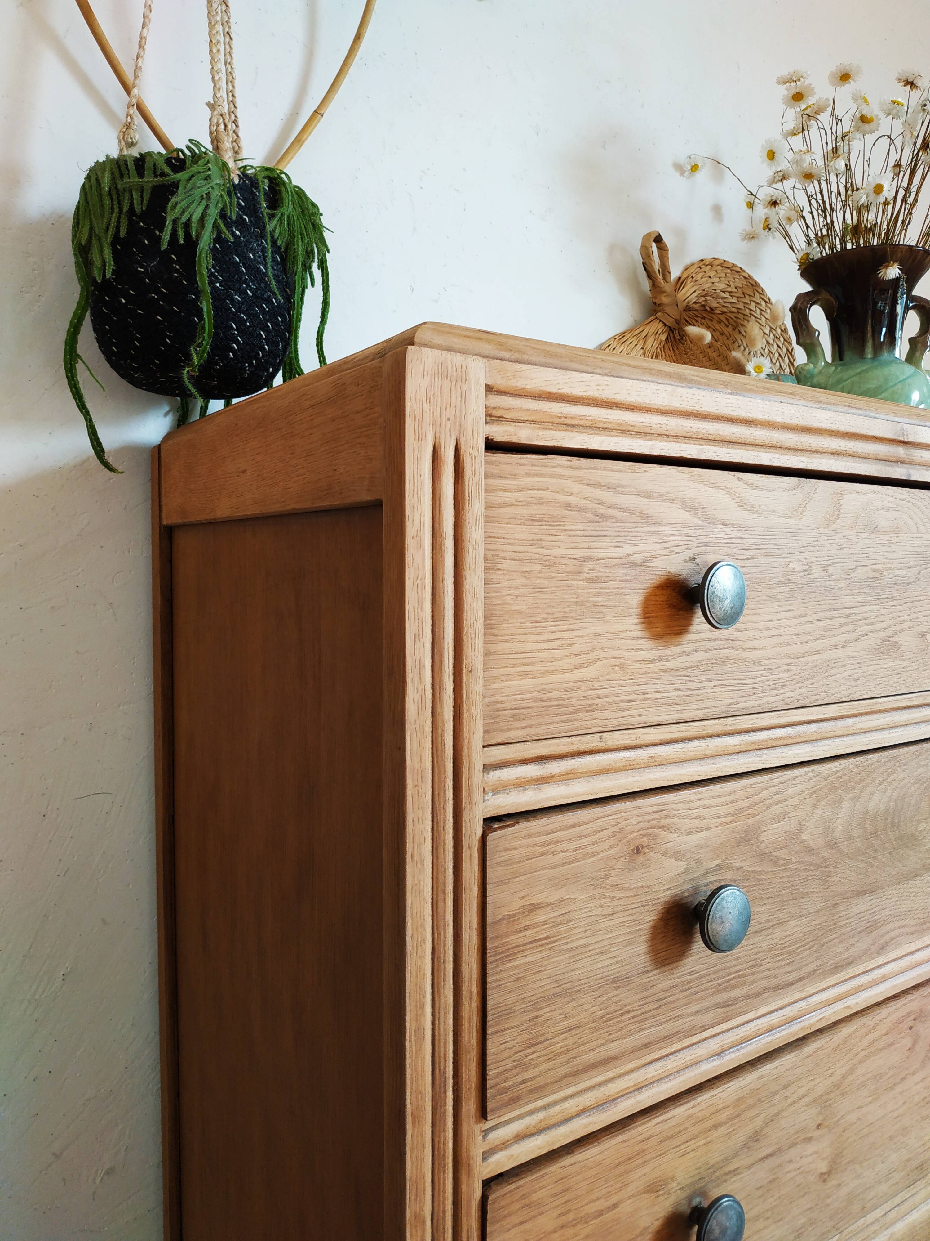 Dresser renovated oak compass feet