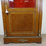 library - Louis XVI style display cabinet, in marquetry / second half of the 20th century