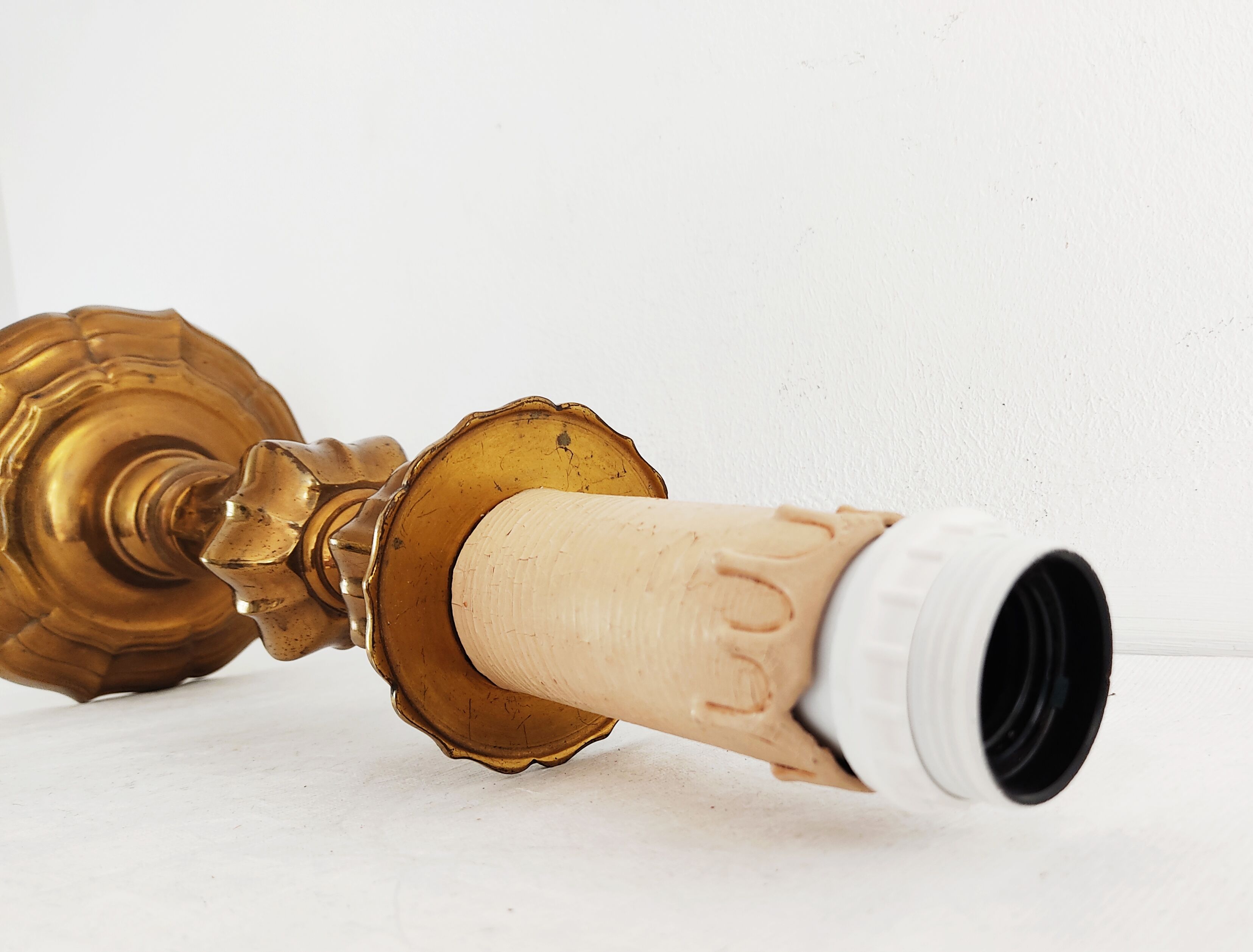 Bronze lamp foot around 1900 40 cm