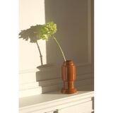 Vase en grès marron