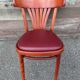 Paire de chaises bistrot alsaciennes en bois et cuir, 1960