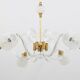 Ercole barovier art dèco italian murano glass and brass chandelier, 1935s