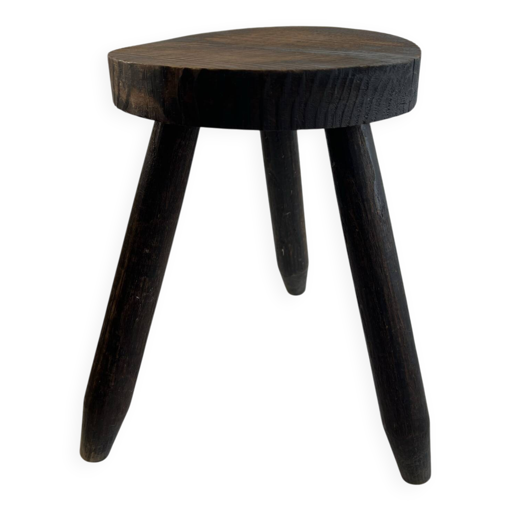 Tripod stool in solid wood — Charlotte Perriand spirit