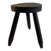 Tabouret tripode bois massif — Esprit Charlotte Perriand