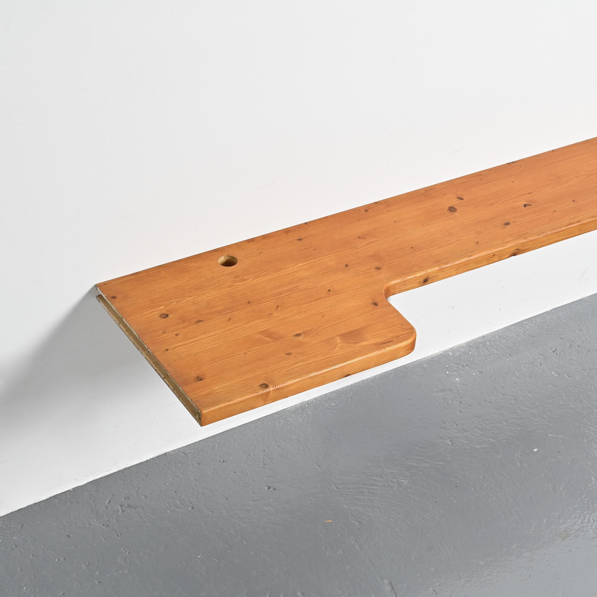 Wall corner console by Charlotte Perriand for the Nova residence, Les Arcs 1800, France.